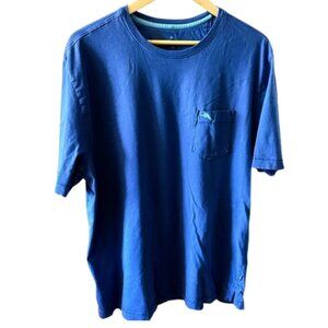 Tommy Bahama Pima Cotton Pocket Tee Men’s L Blue UPF 30